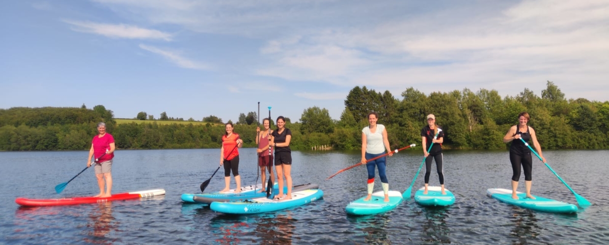 SUP-Einsteiger-Kurs auf dem Bütgenbacher See