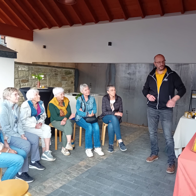 Die Gruppe Medell erfährt alles rund um die Bienenstocktherapie